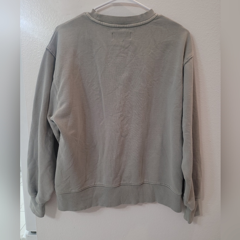 Aritzia Tna Cozy Fleece Oversized Crew Grey Sweatshirt - Picture 4 of 9
